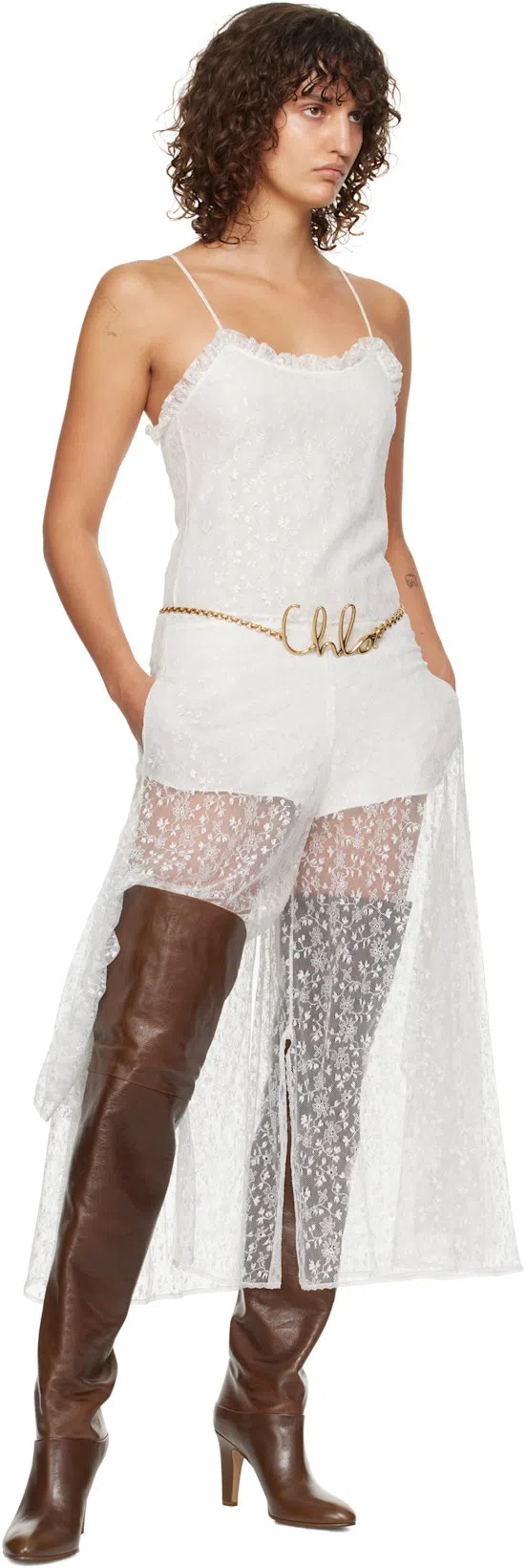 CHLOÉ 85mm Eve Leather Over-the-knee Boots In 25e Sooty Brown