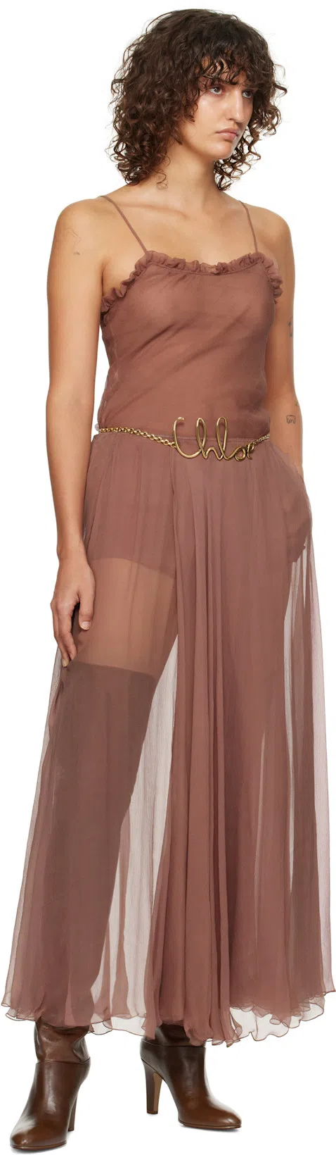 CHLOÉ 85mm Eve Leather Over-the-knee Boots In 25e Sooty Brown