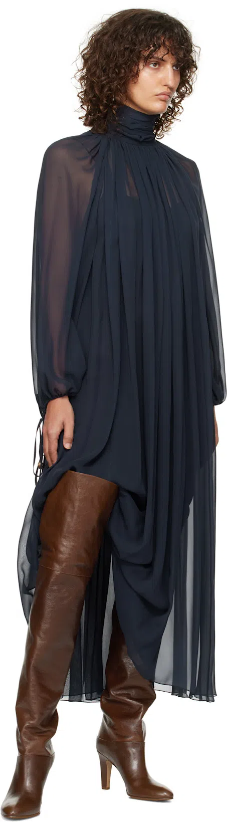 CHLOÉ 85mm Eve Leather Over-the-knee Boots In 25e Sooty Brown