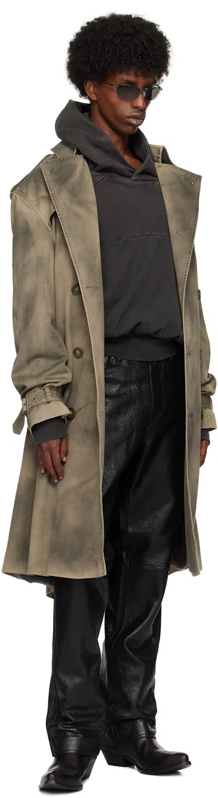 GOLDEN GOOSE Wish Star Pointed Toe Western Boot In Black