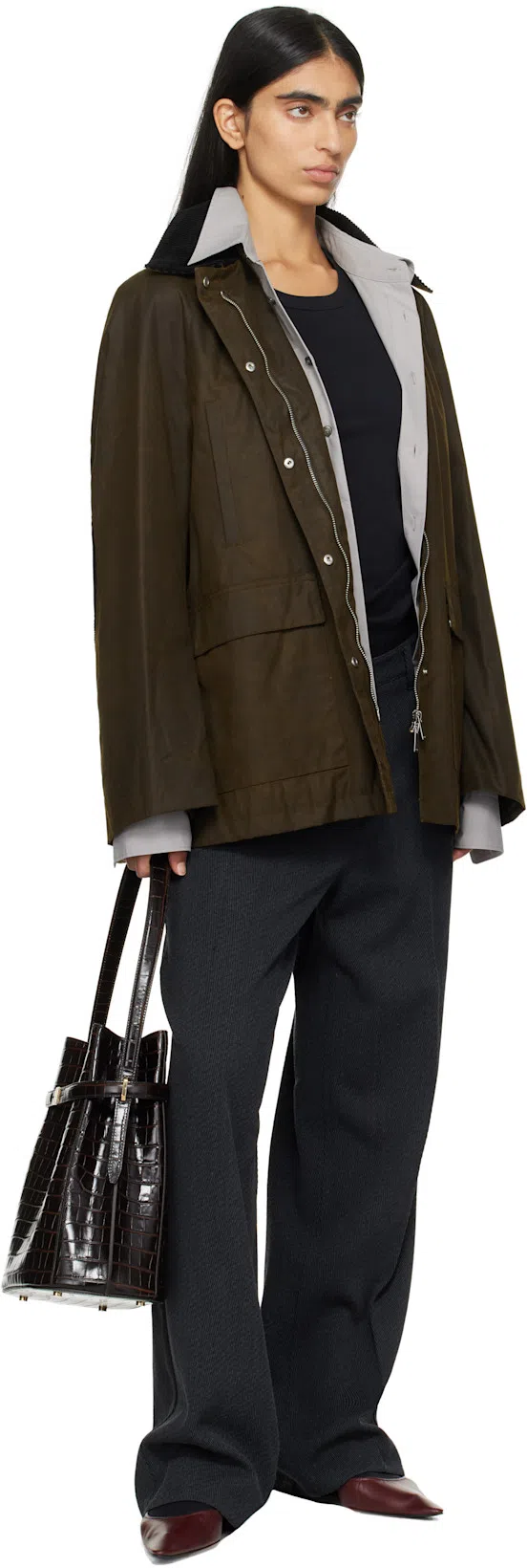 RECTO Gray Gigo Oversized Shirt In Cool Grey