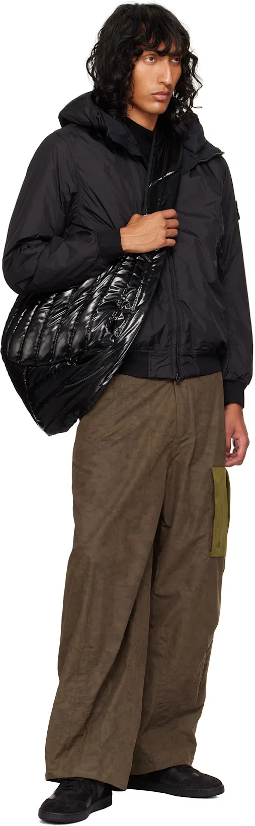 FERRAGAMO Achille Leather And Suede Sneakers In Black