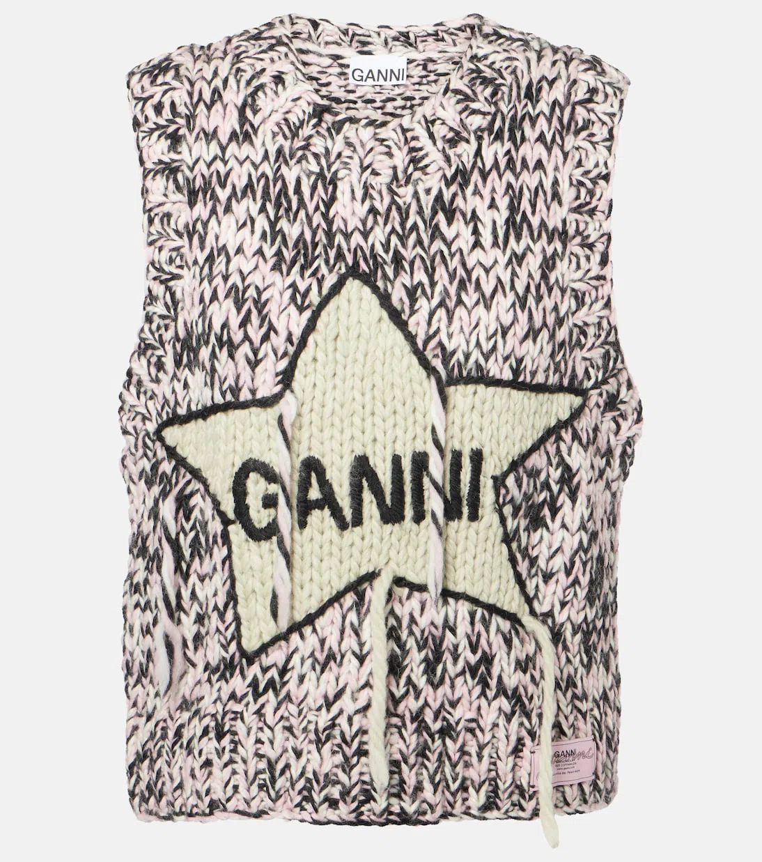 GANNI Wool Vest In Multicolour