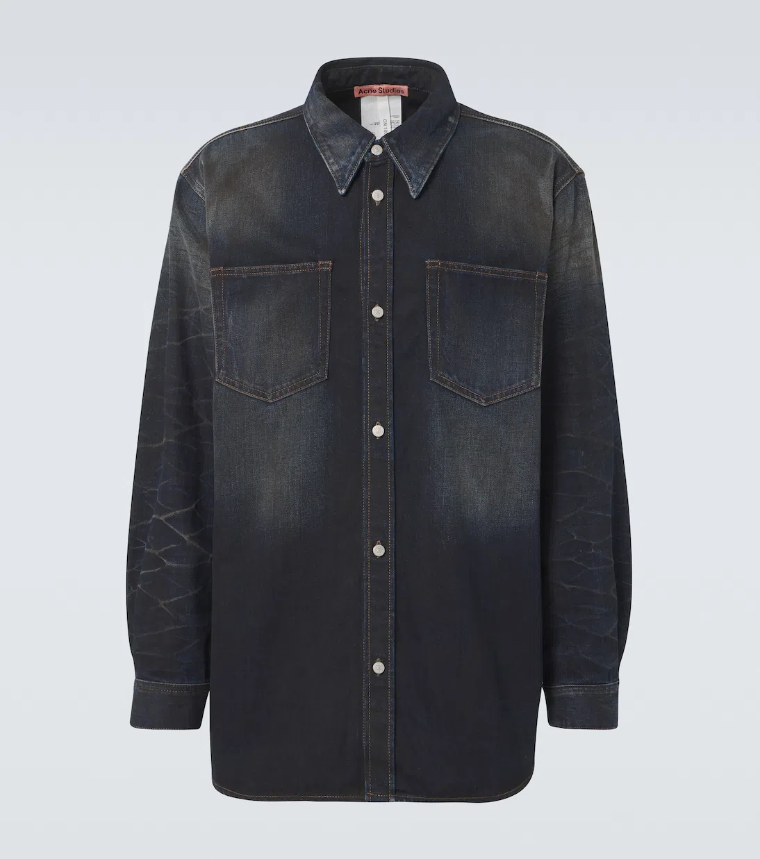 ACNE STUDIOS Karto Darkside Denim Shirt In Dark Blue