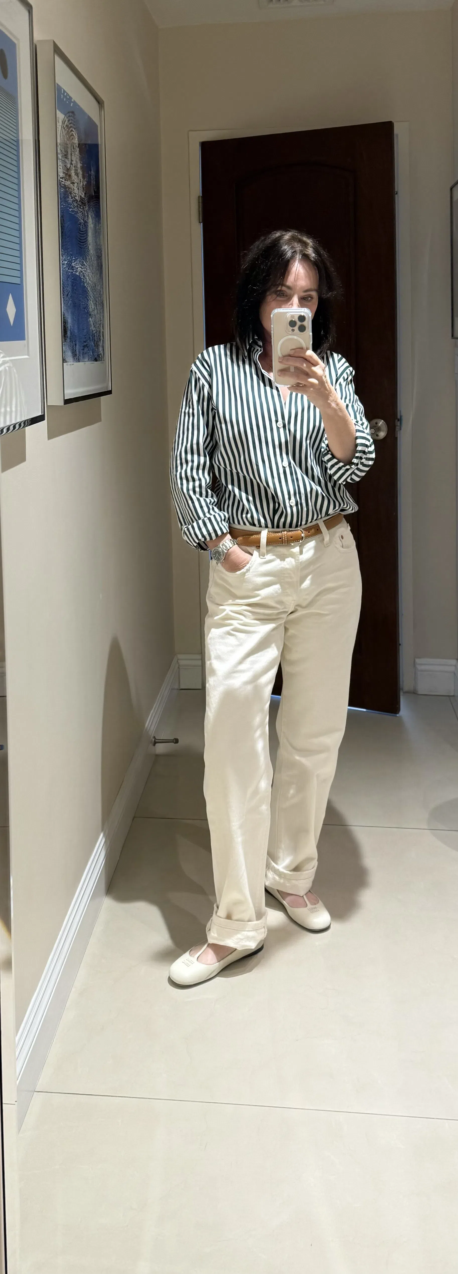 AGOLDE Ca\n\nstraight Jeans With Low Crotch Fran In White