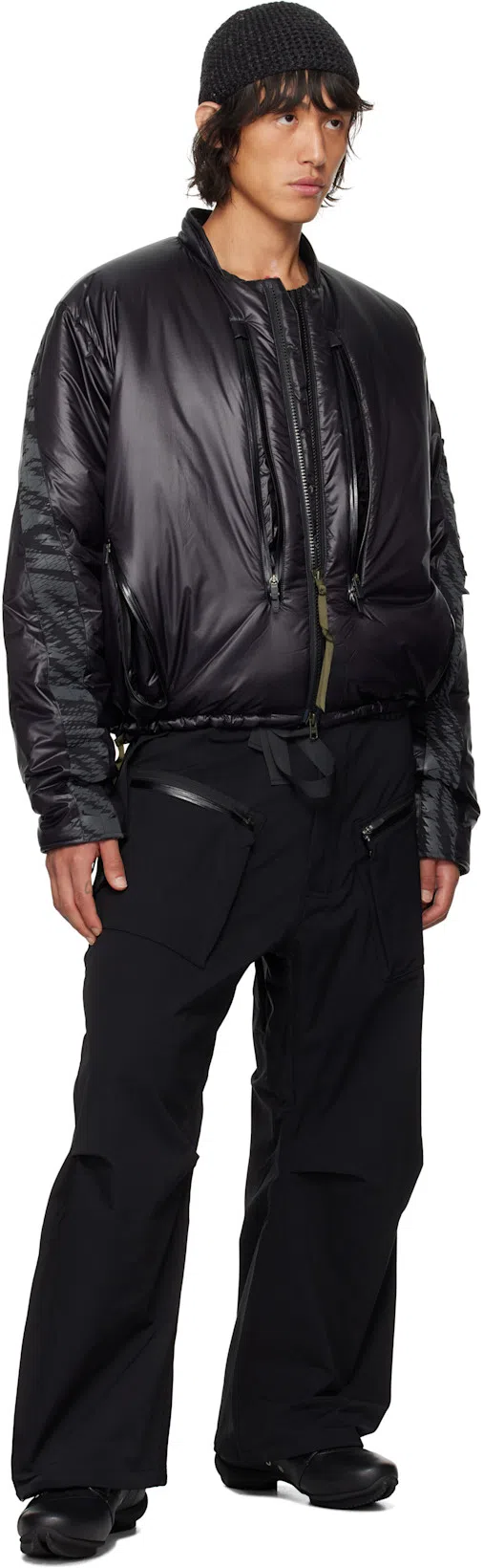 ACRONYM J14-px Padded Coated-shell Bomber Jacket In Black