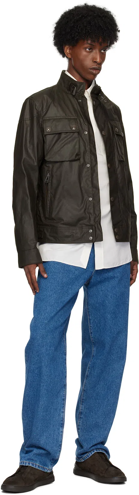 ZEGNA Elasticated-panel Suede Sneakers In Blue