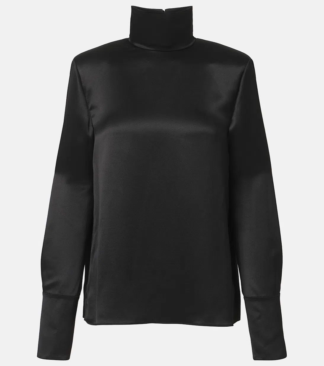 SAINT LAURENT Silk Satin Blouse In Black