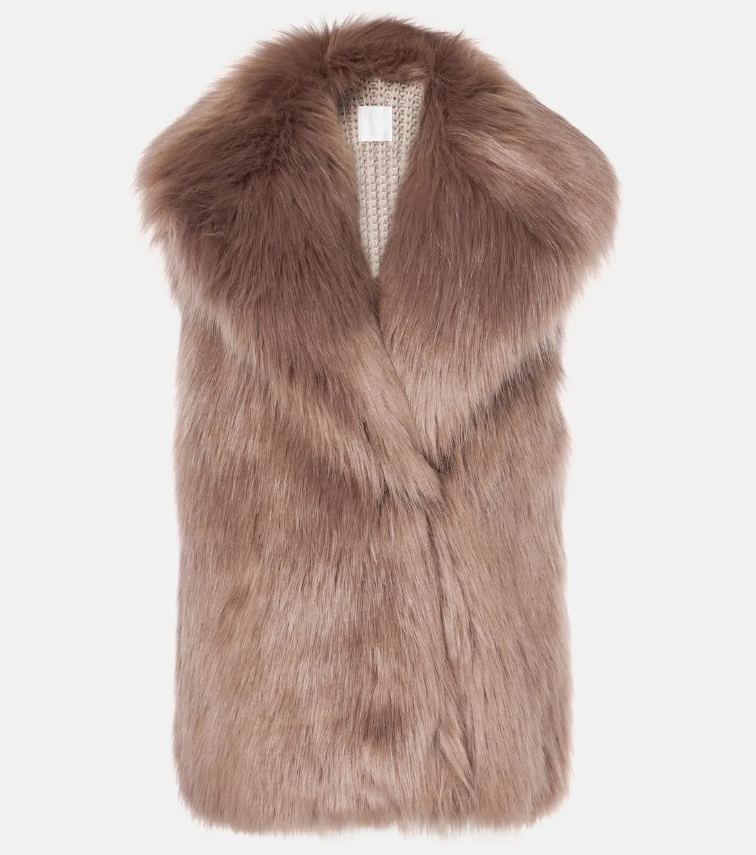 GIVENCHY Faux Fur Vest In Brown
