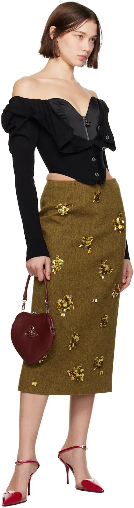 ALAÏA Coeur Clear Cap-toe Mule Pumps In Red