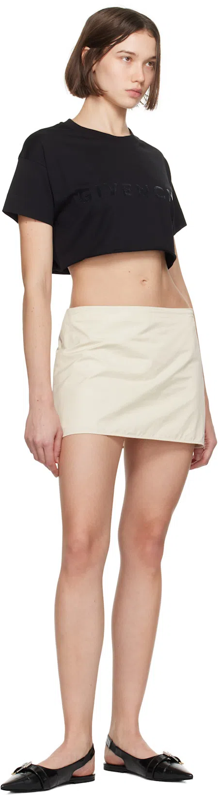 GIVENCHY Women Voyou Leather Slingback Flats In Animal Print