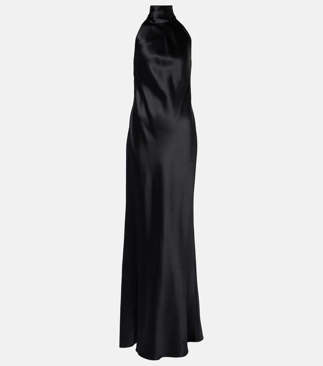 POLO RALPH LAUREN Ralph Lauren Chilton Stretch Satin Evening Dress In Black