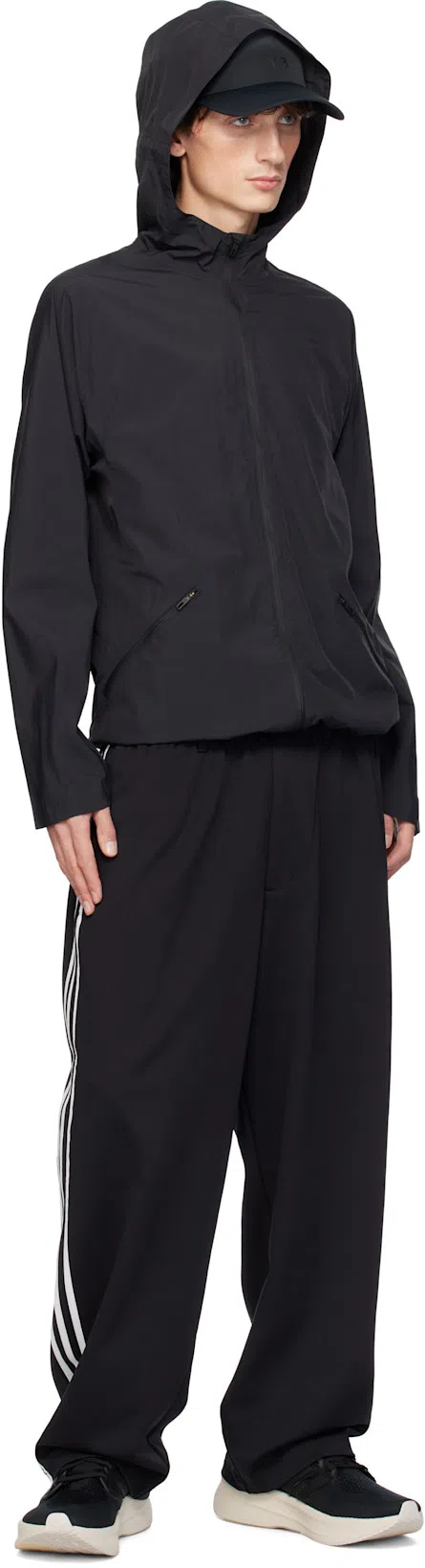 Y-3 Adidas Back Print Short Sleeved Cotton T-shirt Clothing In Black