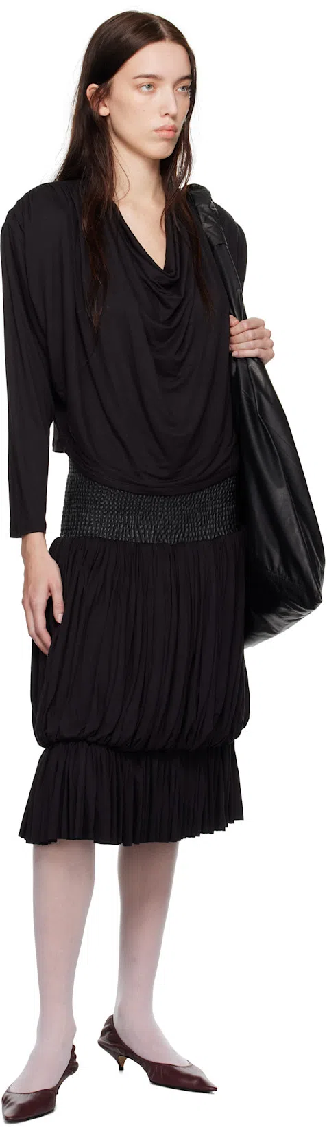 THE ROW Brown Liisa Kitten Heels In Lqb Laquer Brown