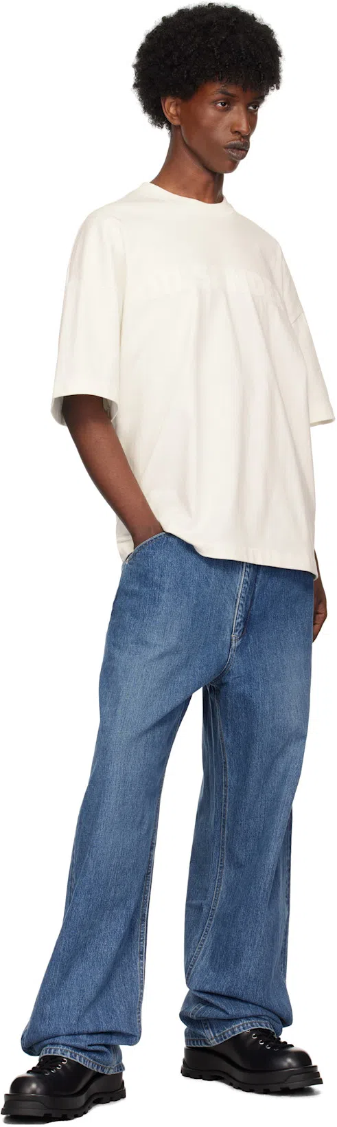 JIL SANDER Men's Basic T-shirt In White