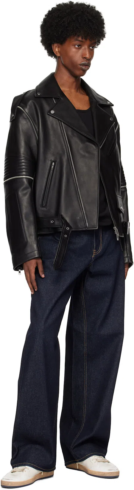 GOLDEN GOOSE Ballstar White Low Top Sneakers With Star Patch On The Side And Maxi Lettering On The Rear In Leathe