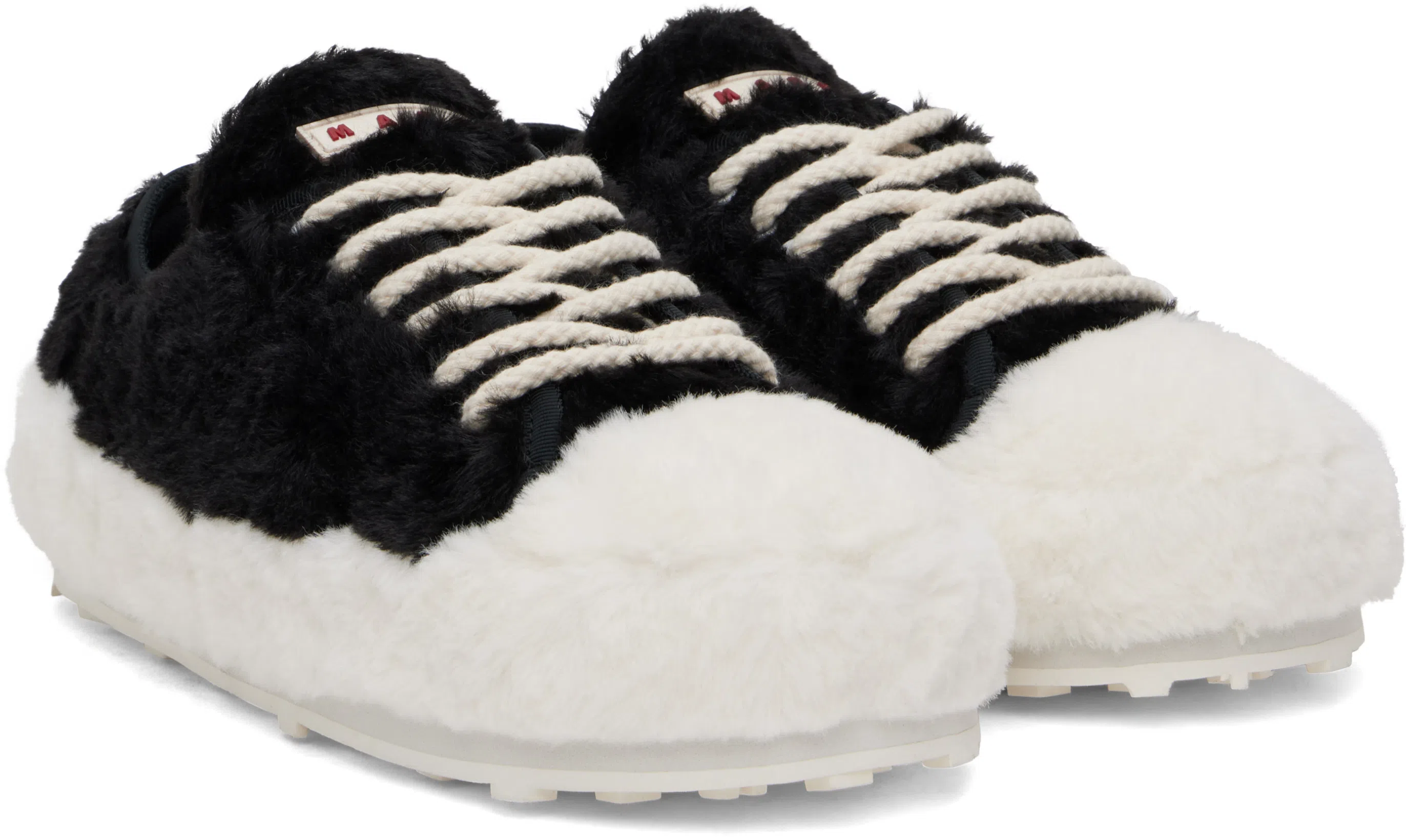 MARNI Teddy Lace-up Sneakers In Black