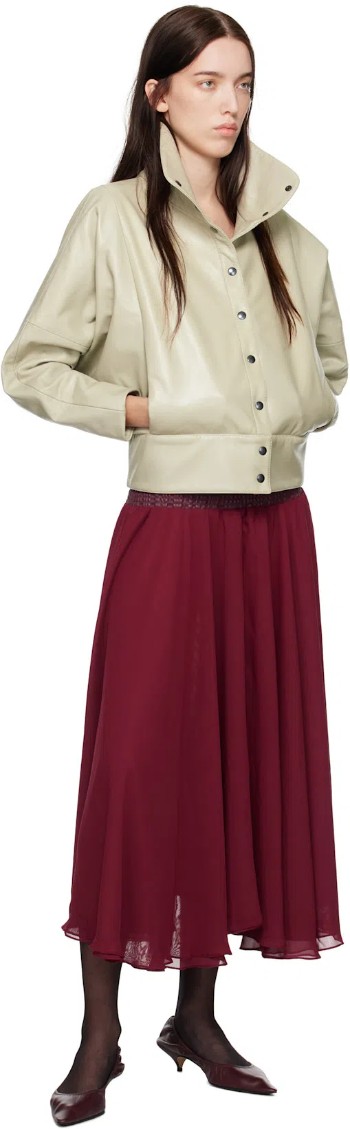 THE ROW Brown Liisa Kitten Heels In Lqb Laquer Brown