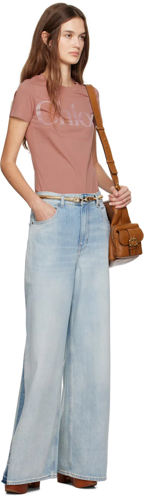 CHLOÉ Jeannette Wedge Clogs In Brown