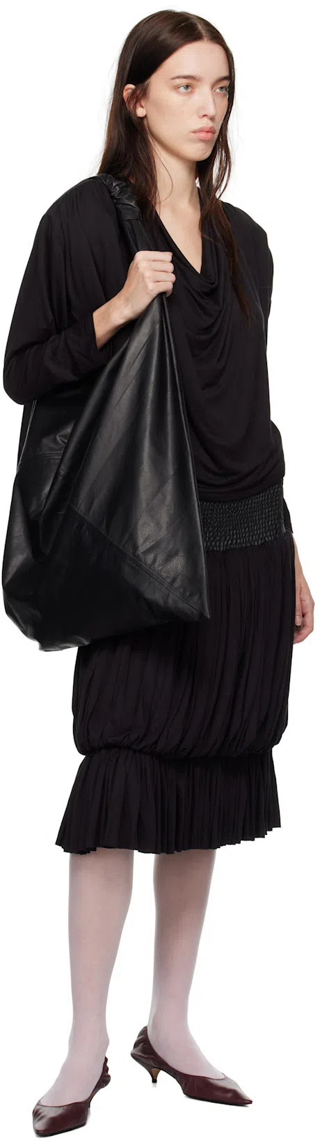 THE ROW Brown Liisa Kitten Heels In Lqb Laquer Brown