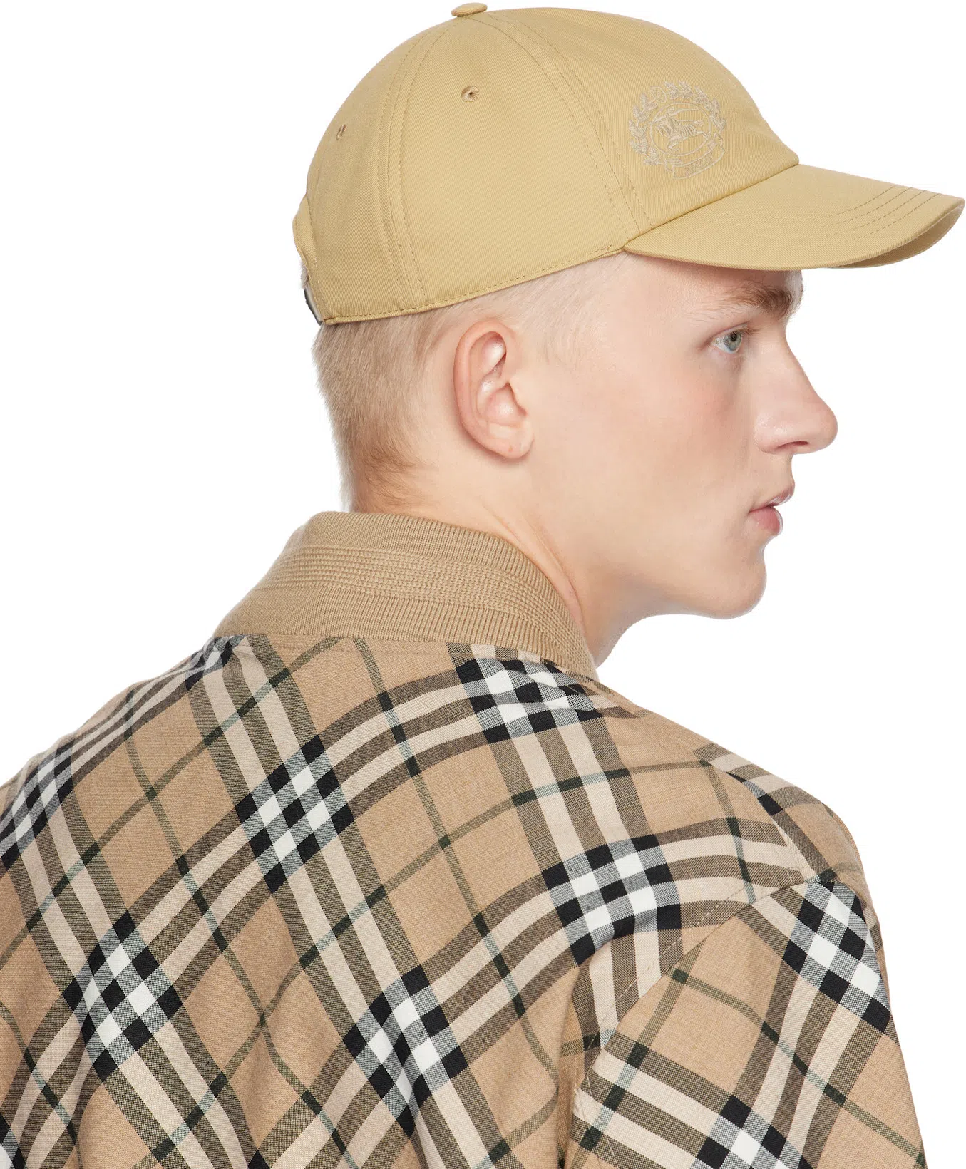 BURBERRY Check Pattern Zipped Cardigan In Brown