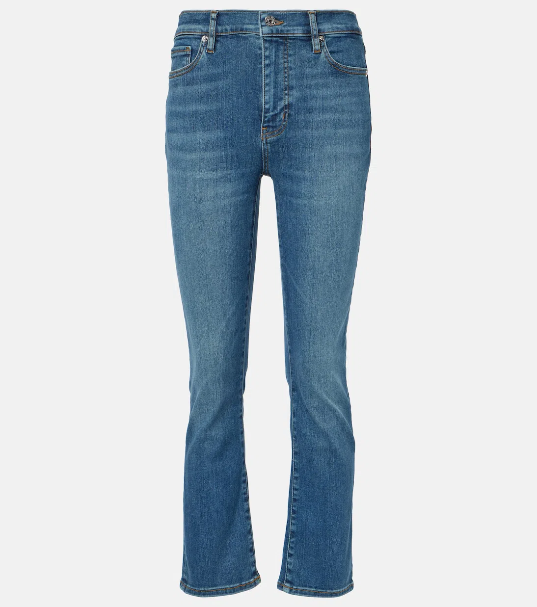 FRAME Slim Faded Jeans In Blue