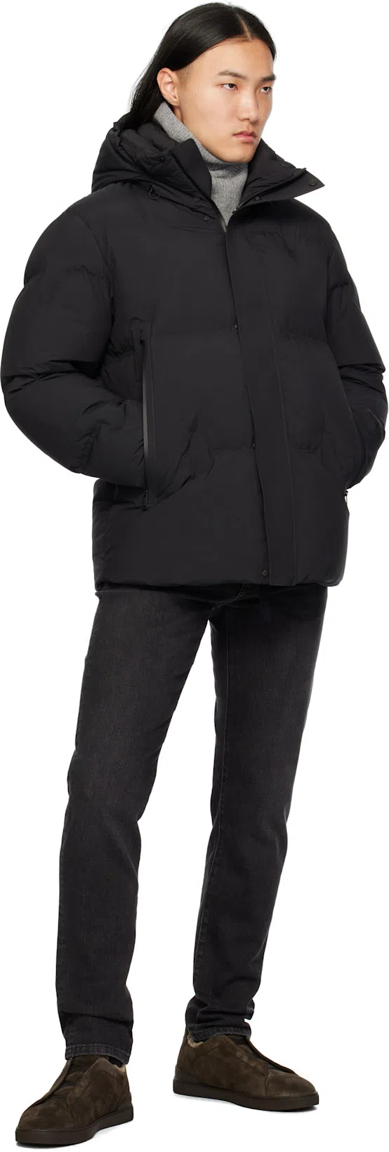 ZEGNA Brown Suede Triple Stitch Sneakers