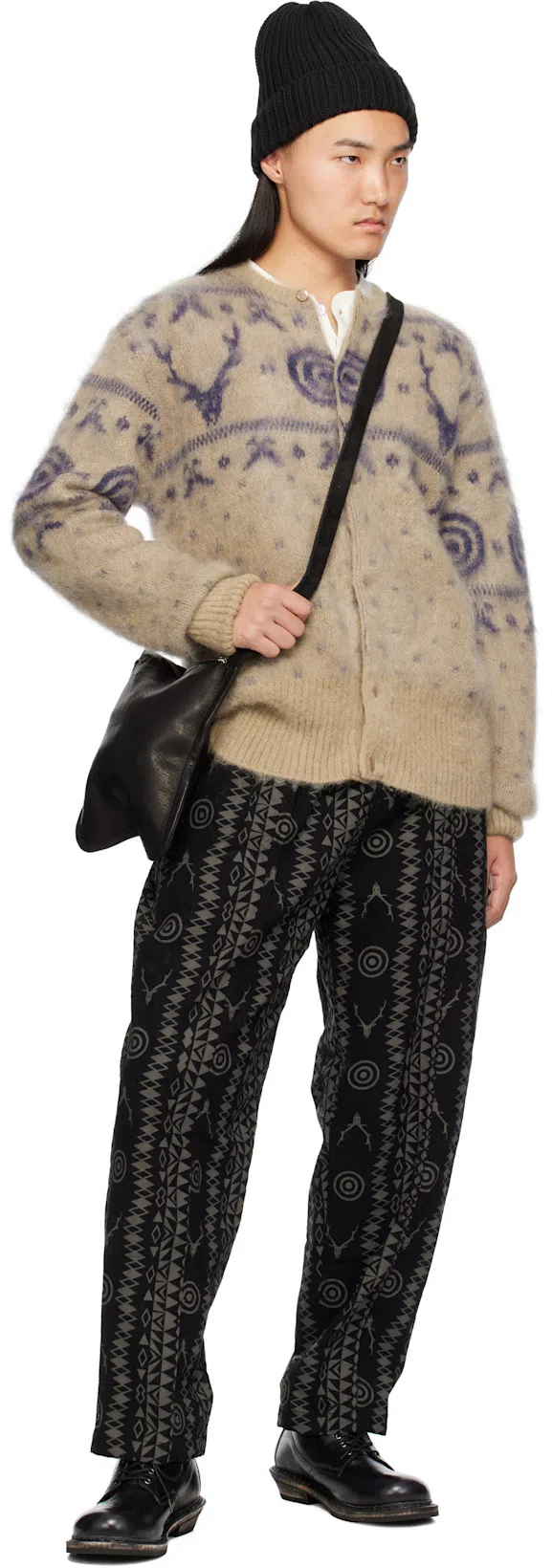 RAG & BONE Cotton Blend Waffle Knit Henley In White