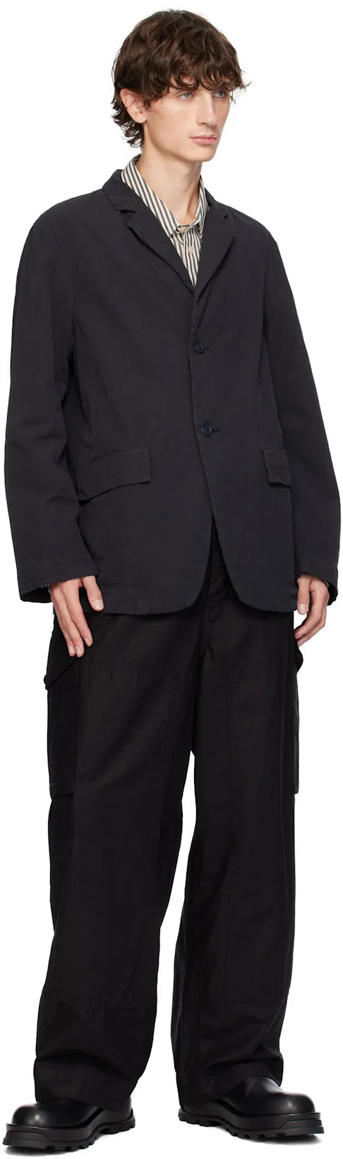 JIL SANDER Leather Ankle Boots In Black