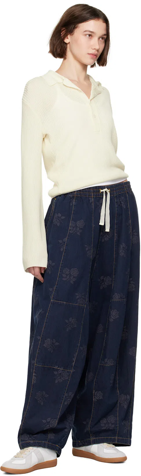 MAISON MARGIELA Bicolor Leather Replica Sneakers In White