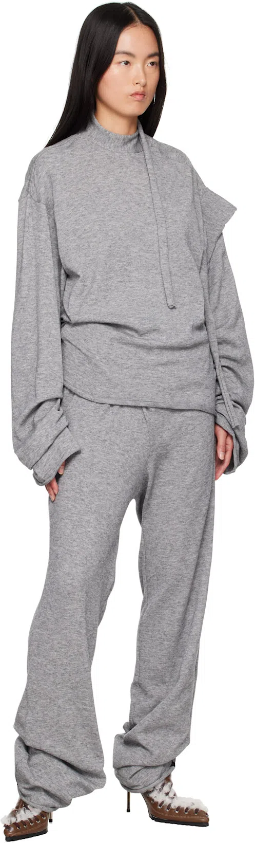 OTTOLINGER Soft Trousers With Elastic Waist In Grey