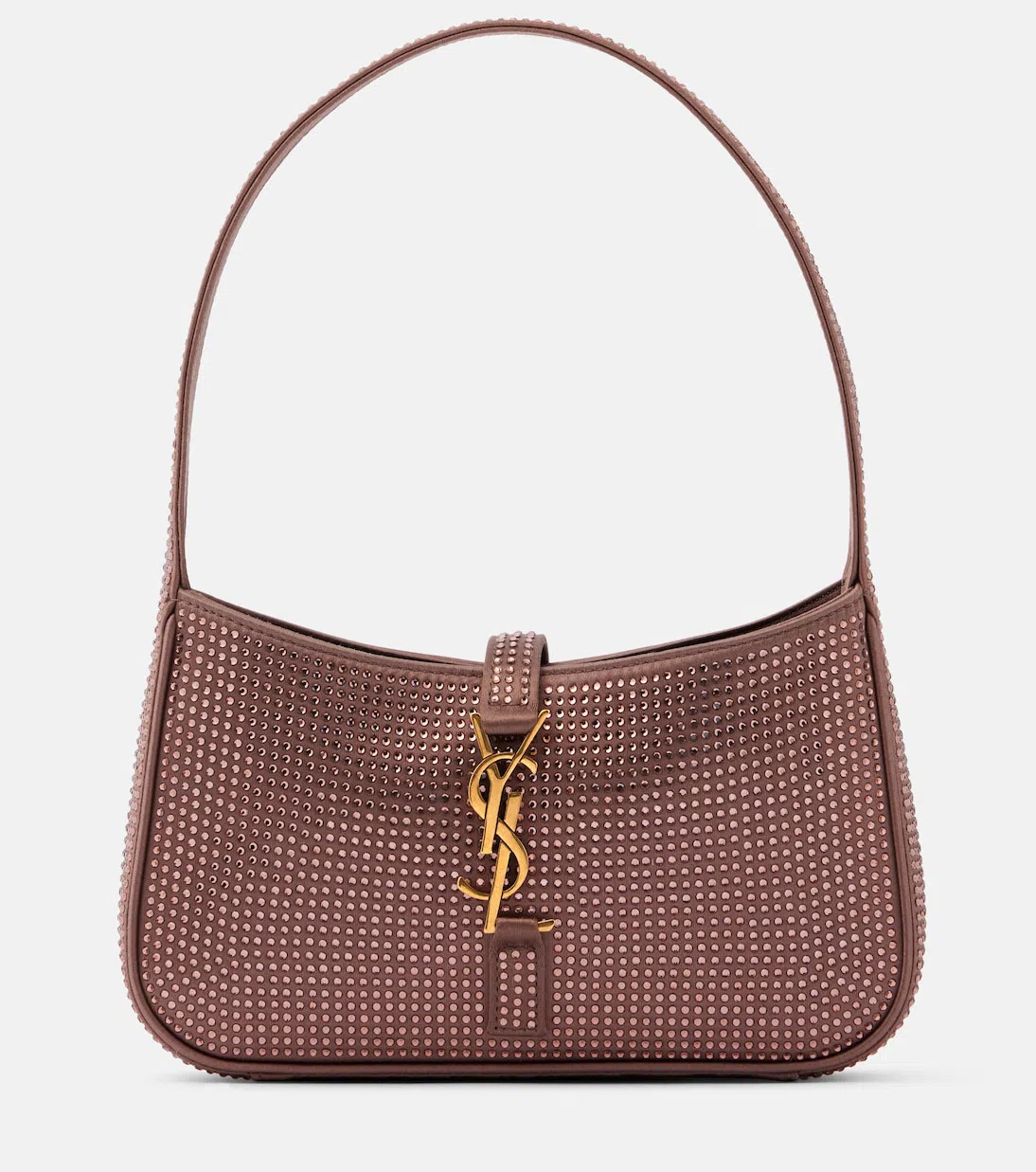 SAINT LAURENT Dome Embellished Clip-on Earrings In Gold