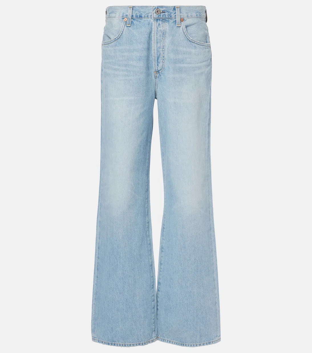 CITIZEN OF HUMANITY Beverly Mid-rise Wide-leg Jeans In Blue