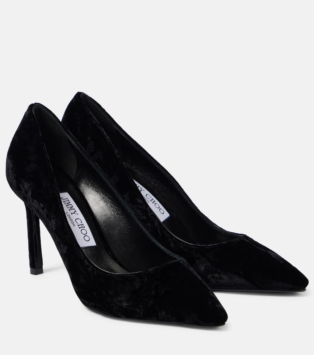 JIMMY CHOO Romy 85 Velvet Pumps In Black