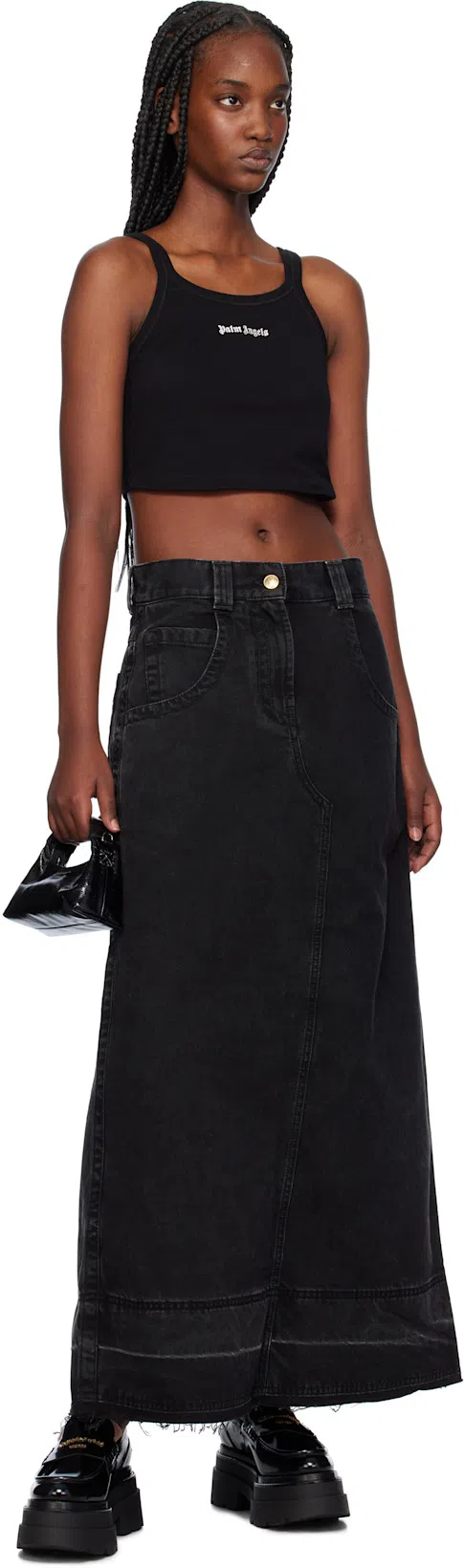 ALEXANDER WANG Carter Patent-leather Platform Loafers In Black