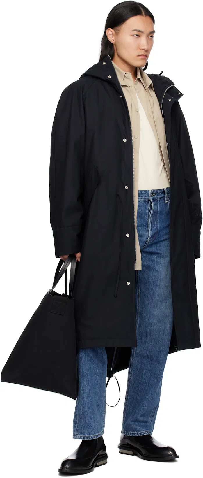 JIL SANDER Logo Tote Bag In Black