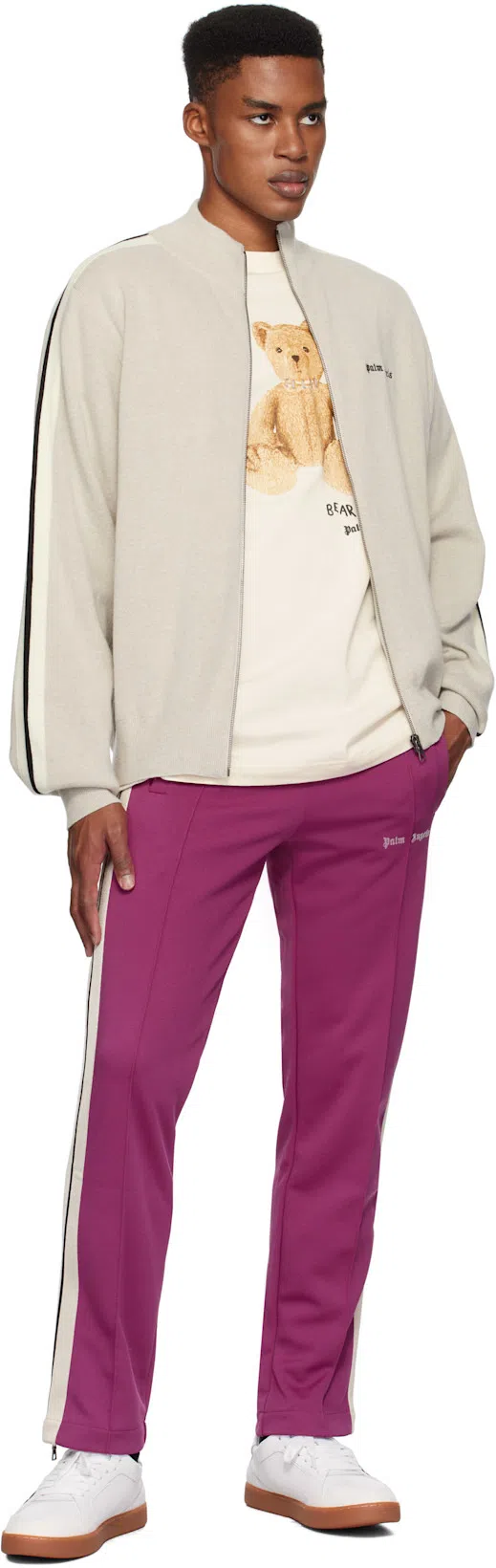 PALM ANGELS Men's Bear In White