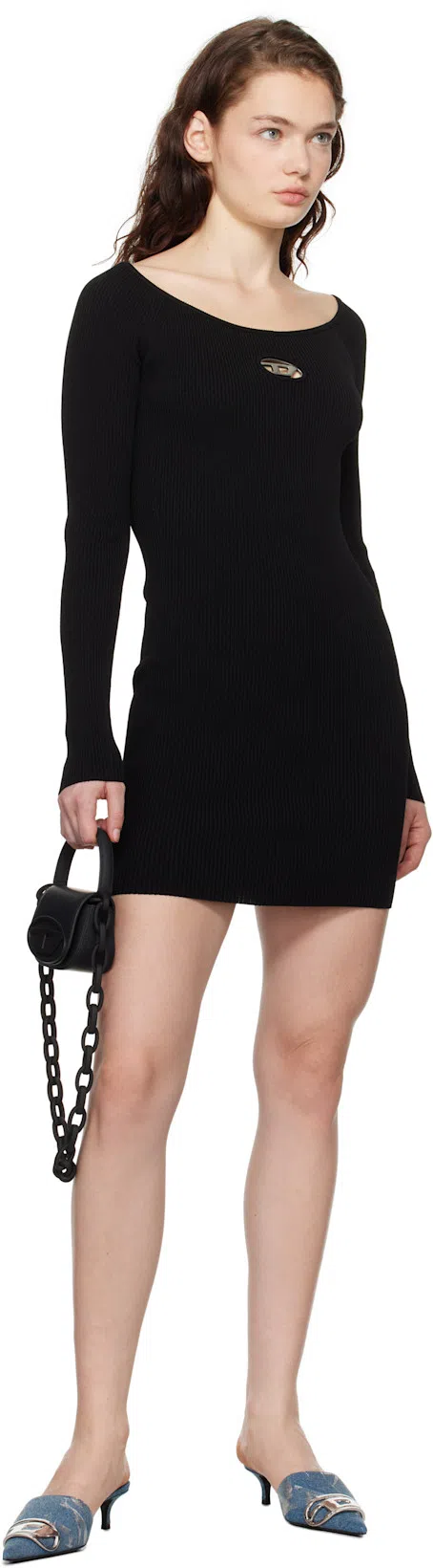 DIESEL M-vera Cut Out Mini Dress In Black