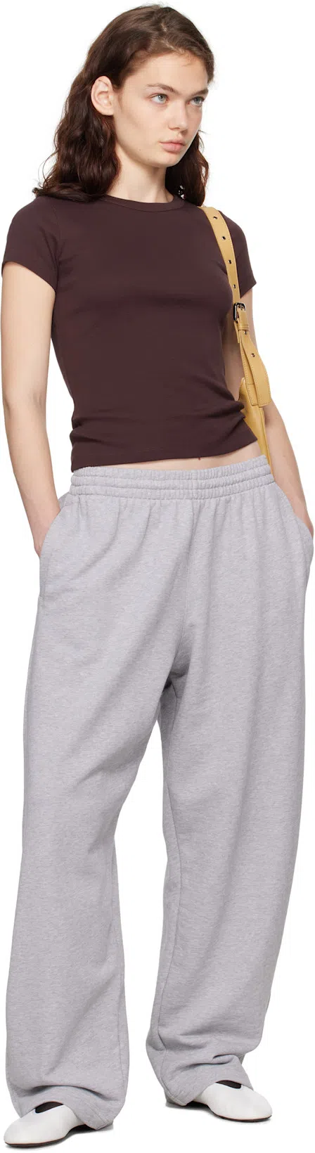 WARDROBE.NYC Hb Track Pants In Grey Marl