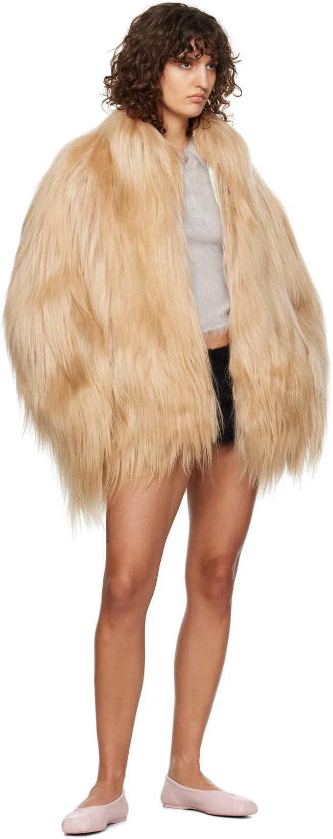 MARNI Square Toe Ballerina Shoes With Bow Detail In Multicolor