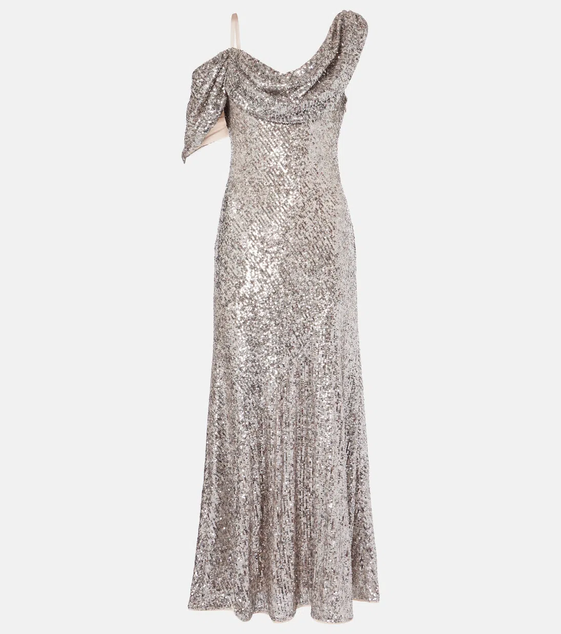 DIANE VON FURSTENBERG Joaquin Sequined Maxi Dress In Brown