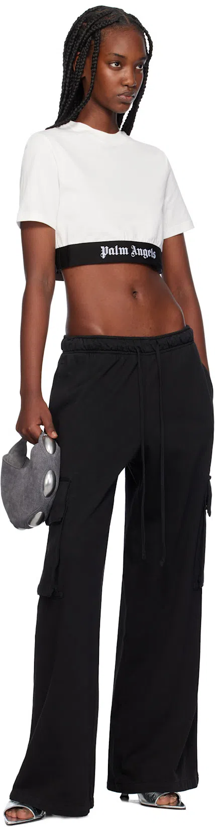 PALM ANGELS White Cotton T-shirt