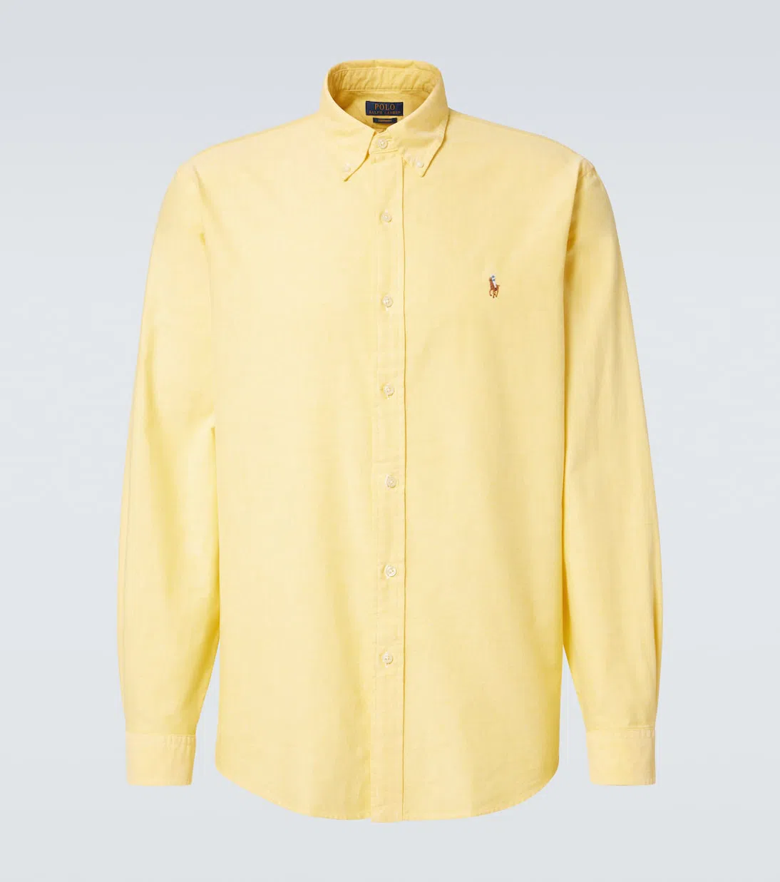 POLO RALPH LAUREN Polo Pony Embroidered Oxford Shirt In Yellow