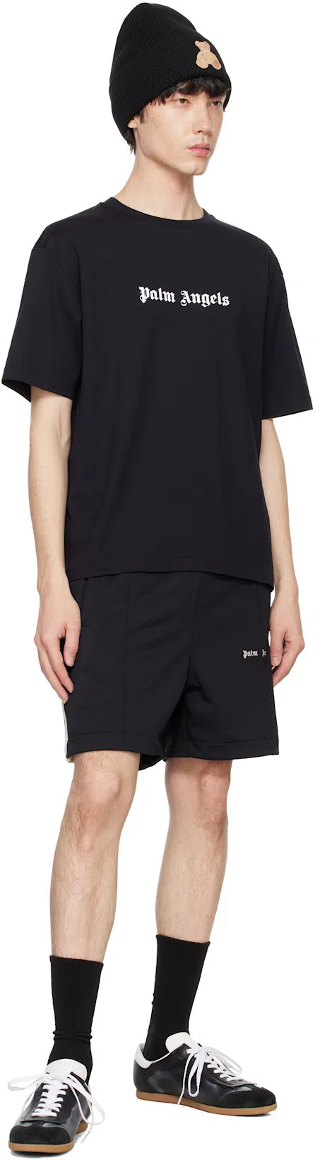 PALM ANGELS Black Cotton T-shirt