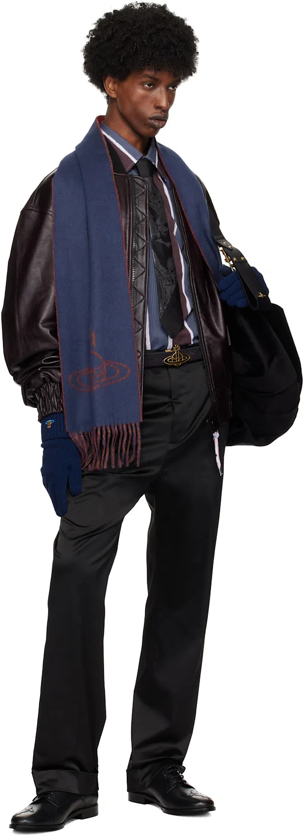 VIVIENNE WESTWOOD Navy Sporty Gloves In Aw24-k410