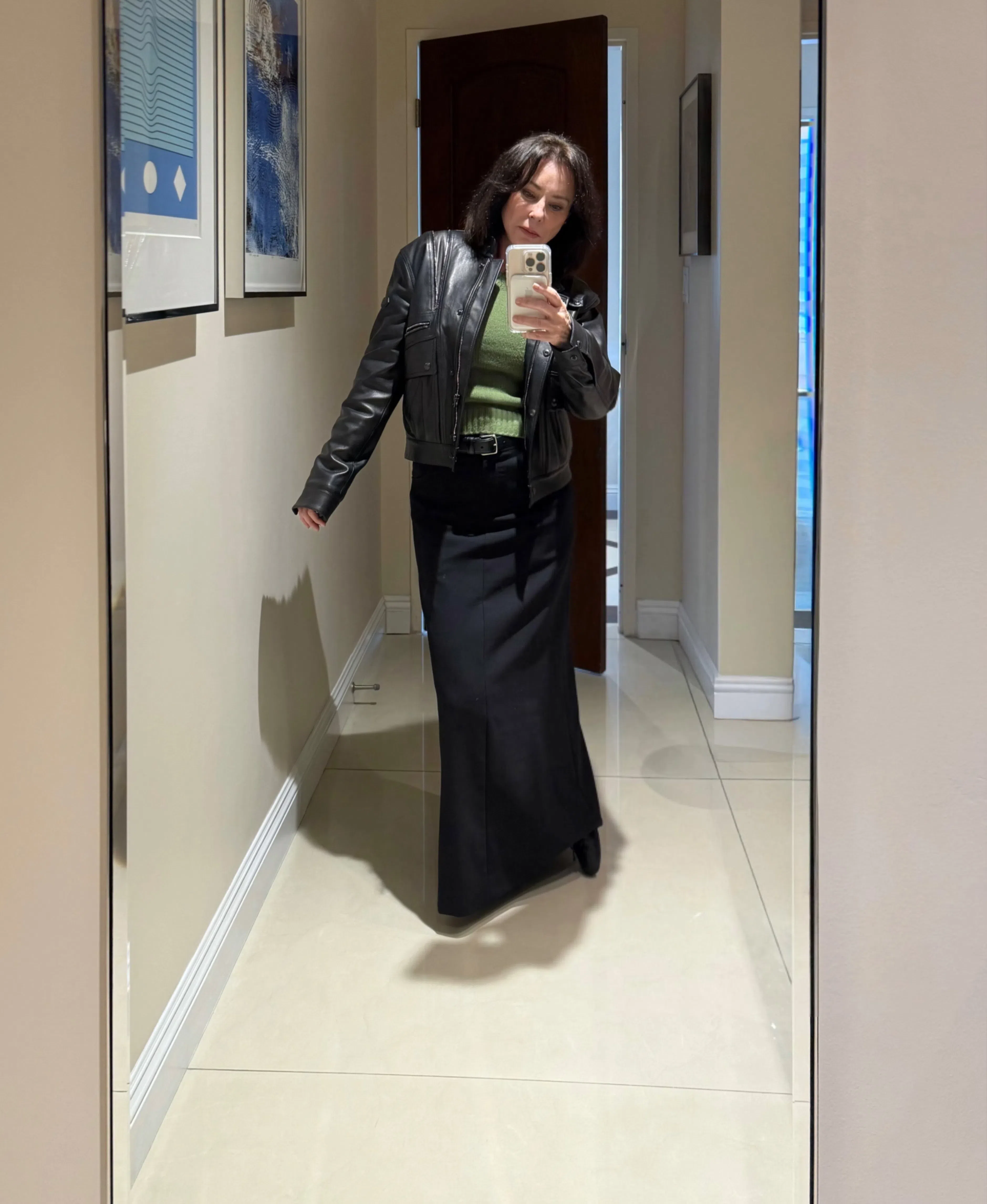 MIU MIU Leather Ballerinas With Bow Detail And Textured Finish In Black