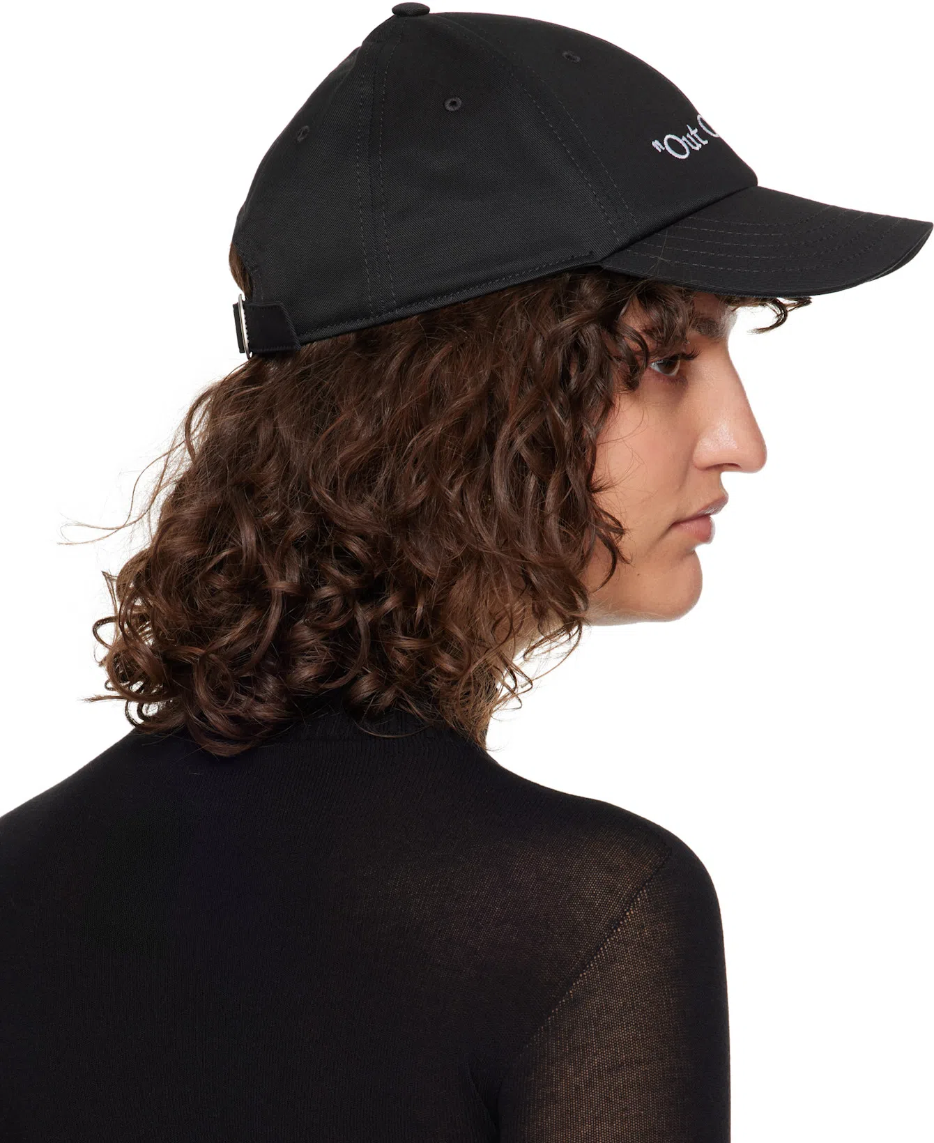 OFF-WHITE Black 'out Of Office' Cap In Black White