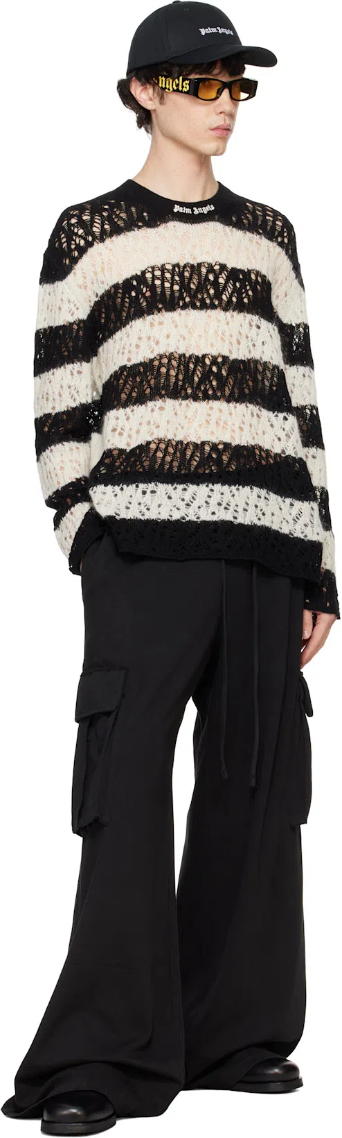 PALM ANGELS Бейсбольная Кепка Из Хлопка In Black