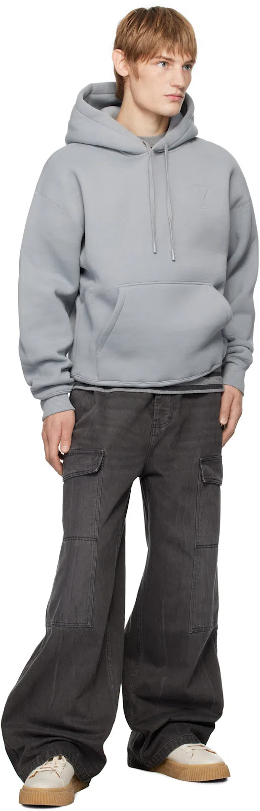 ACNE STUDIOS Exford Distressed Logo-print Organic Cotton-jersey T-shirt In Gray