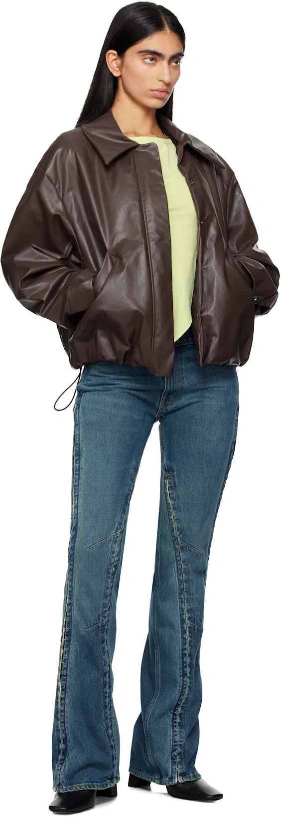 GIMAGUAS Green Saona Long Sleeve T-shirt In Yellow